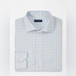 Peter Millar Ryles Mens North Sky Button Down Poplin Sport Shirt $200 NWT